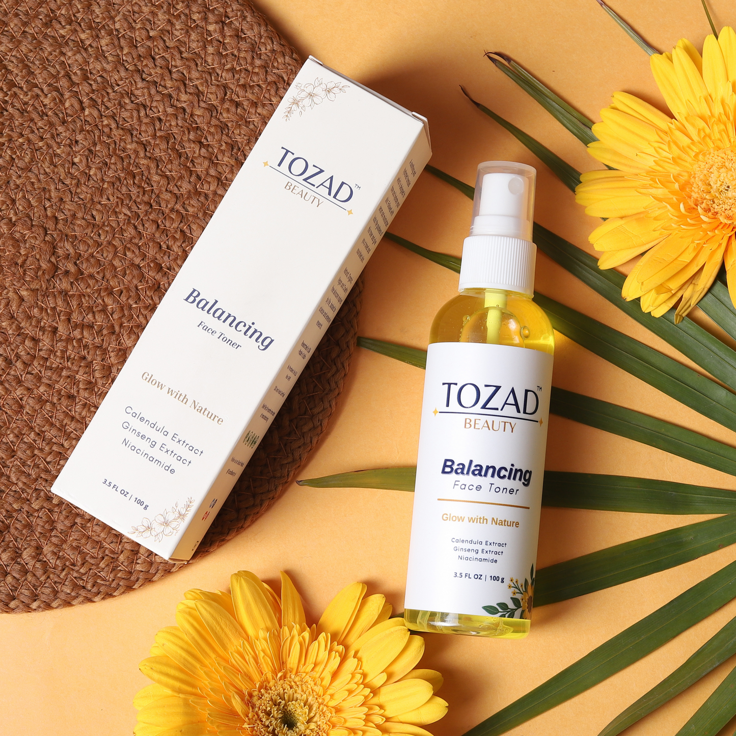 Balancing Face Toning Mist with Calendula, Ginseng and Niacinamide (Pack of 2)