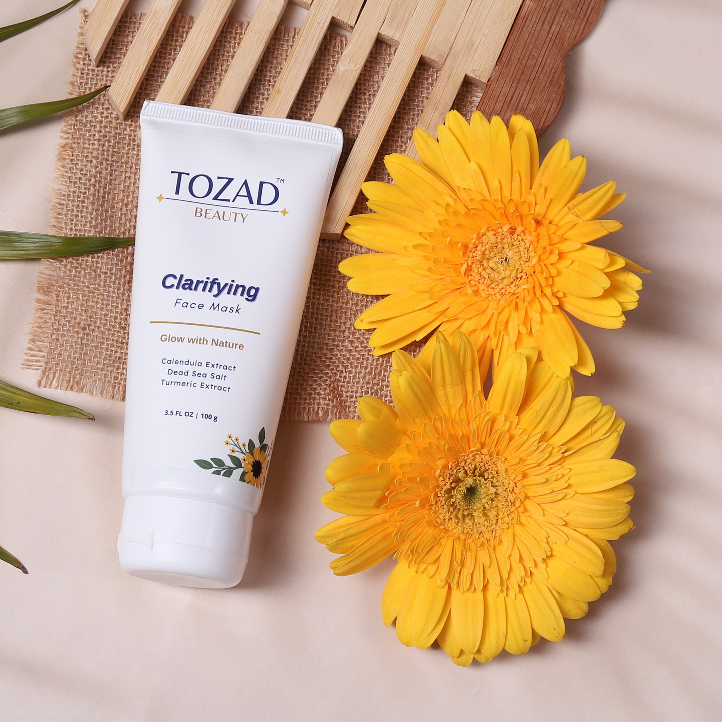 Clarifying Face Mask with Calendula, Sea Salt, Turmeric and BHA (Pack of 2)