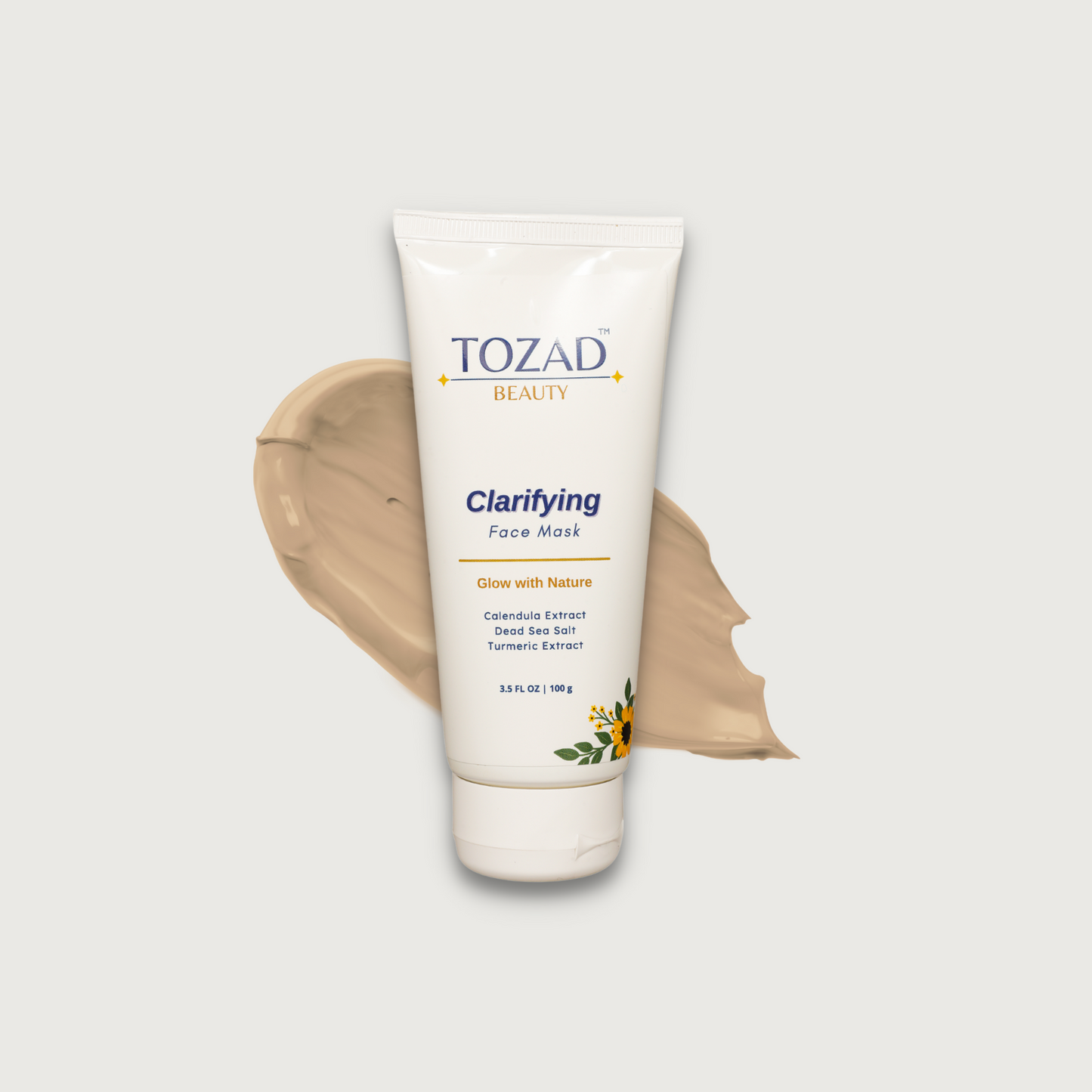 Clarifying Face Mask with Calendula, Sea Salt, Turmeric and BHA (Pack of 2)