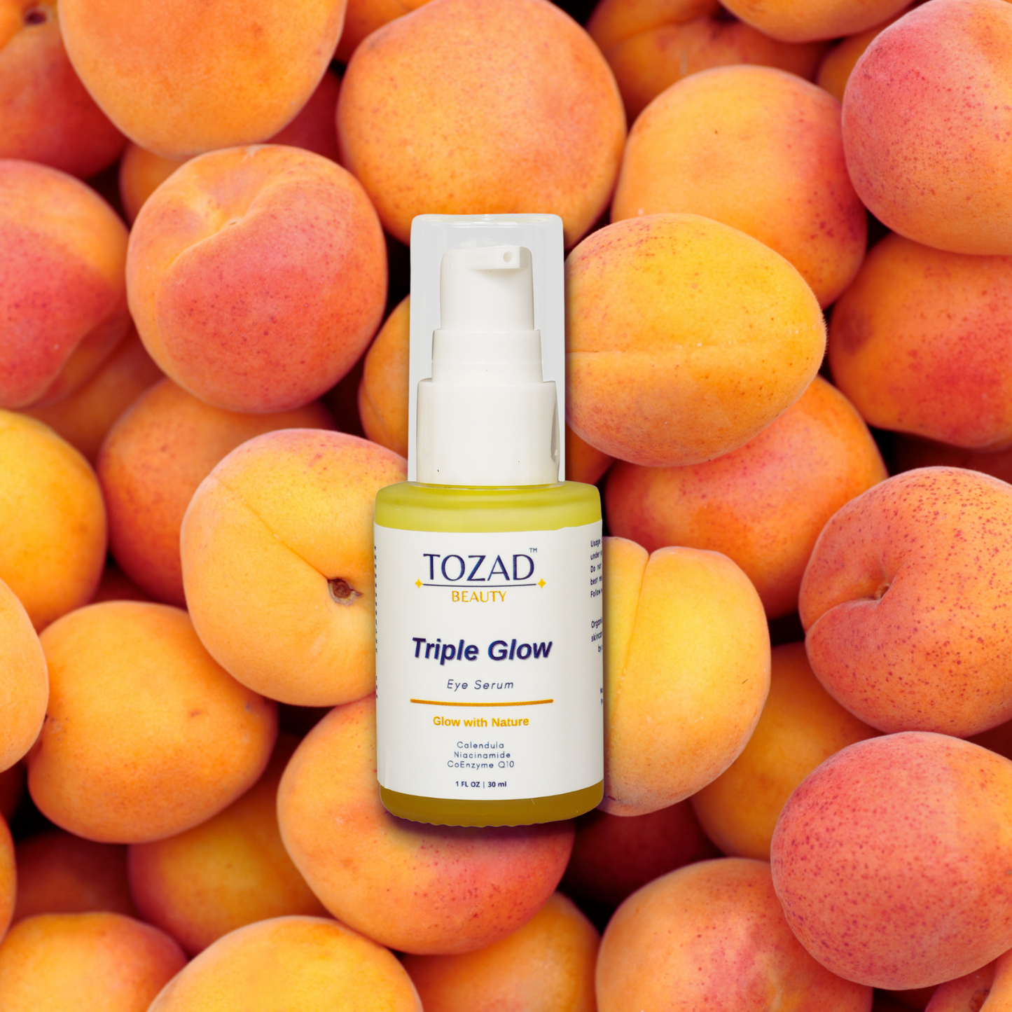 Triple Glow Gel Eye Serum with CoEnzyme Q10, Ceramide Complex, Calendula, Niacinamide 1 Fl Oz (2 Pack)