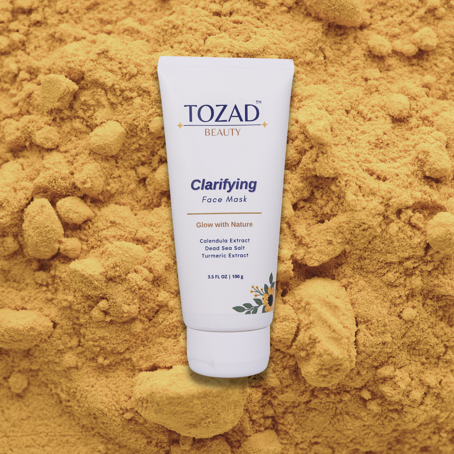 Clarifying Face Mask with Calendula, Sea Salt, Turmeric and BHA (Pack of 2)