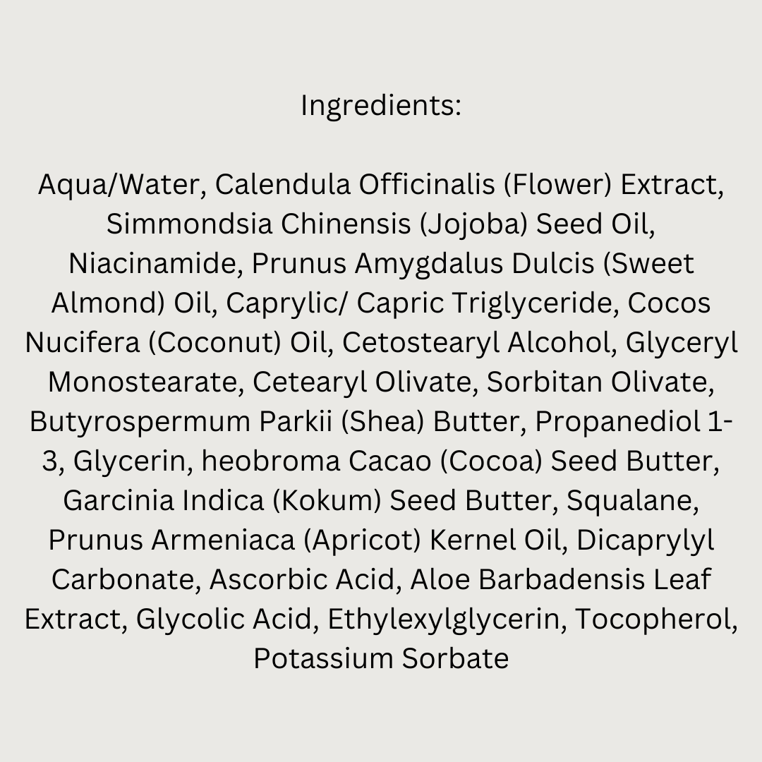 Renew Face Cream with Calendula, Glycolic Acid, Kokum Butter, Cocoa Butter, Aloe Butter 1.7 oz