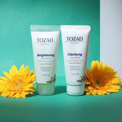 Ultimate Acne Clearing Bundle: Brightening Face Cleanser and Clarifying Mask